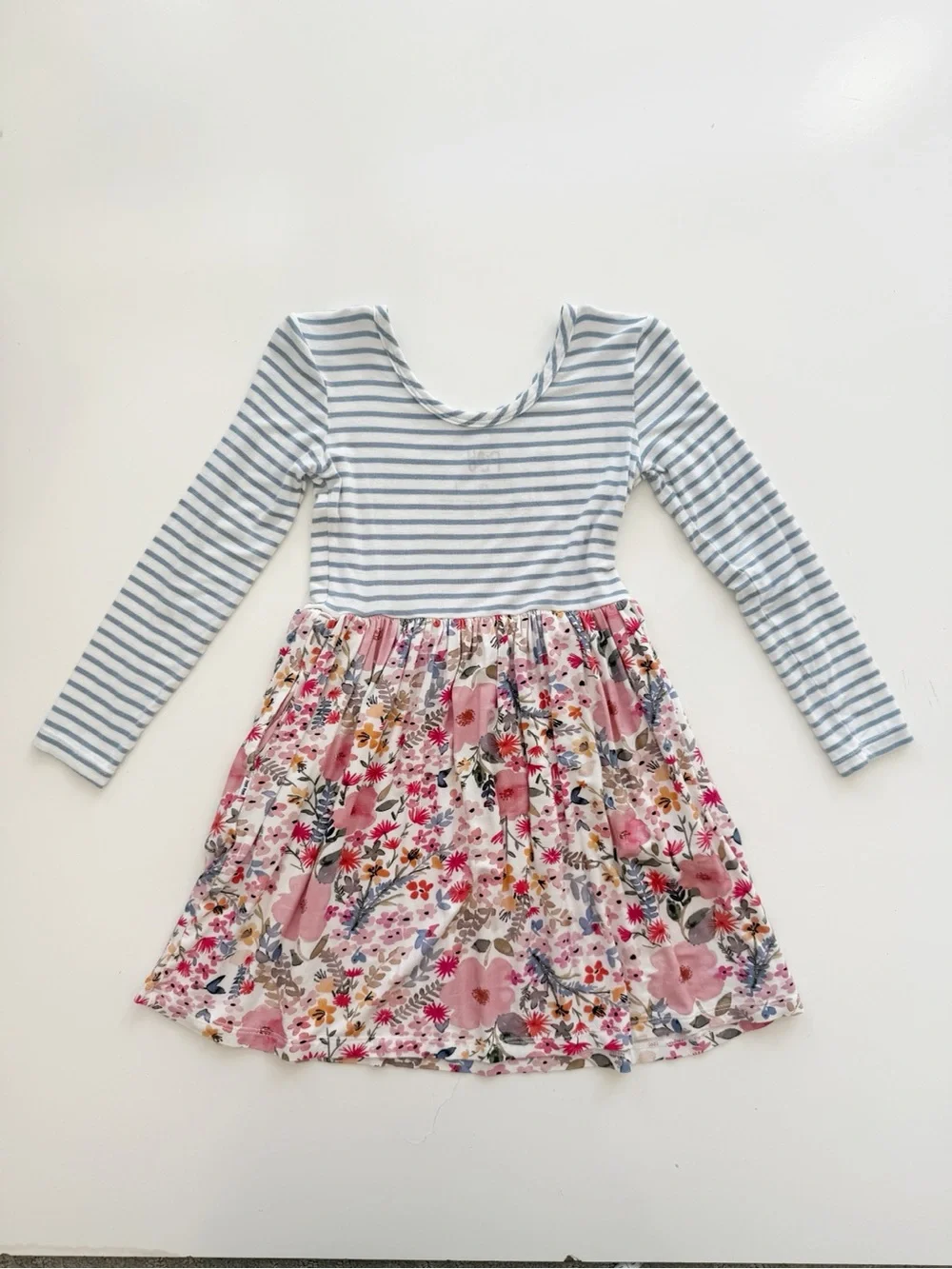 Little Sleepies Play Floral Striped Dress Size 4T
